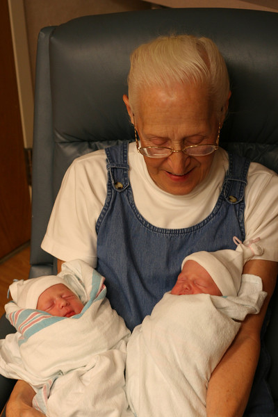 Great-grandma & twins