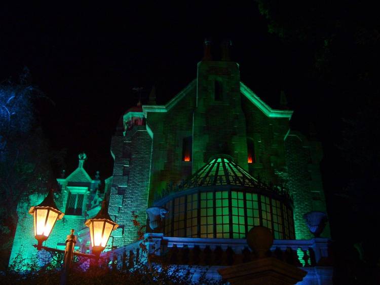 Haunted Mansion at Night