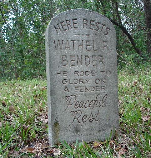 Haunted Mansion Bender Gravestone