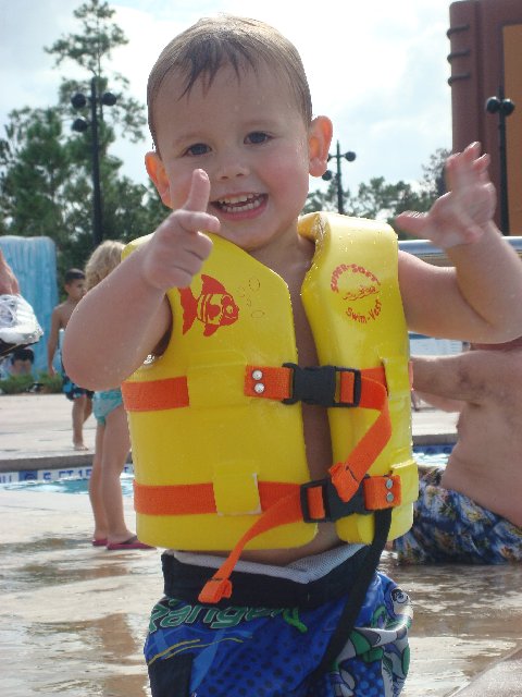 Having fun at the All Star Movies Resort pool