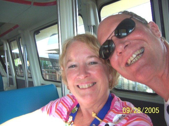 Having fun on monorail