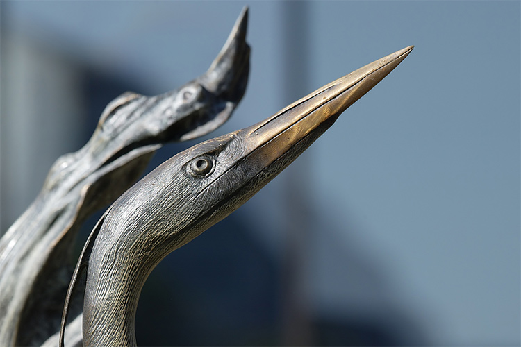 Heron statue