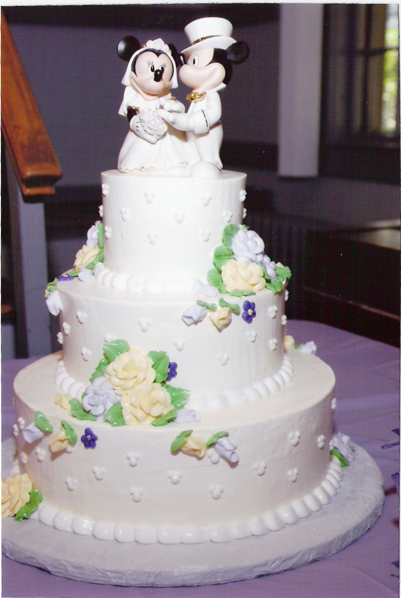 Hidden Mickey Wedding Cake