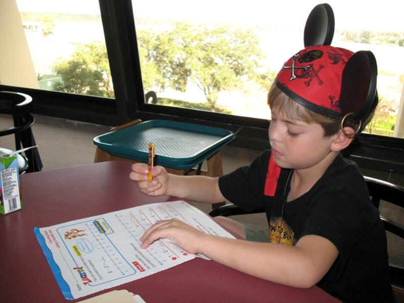 I can't believe I'm doing homework in WDW