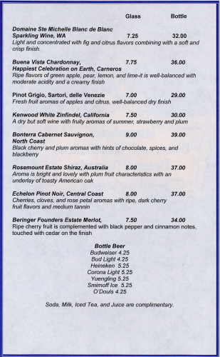 Illumination Grand Gathering drink menu