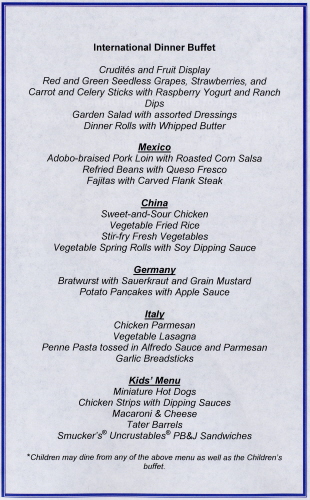 Illumination Grand Gathering menu