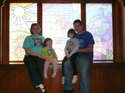 In front of Belle & Beast's Castle