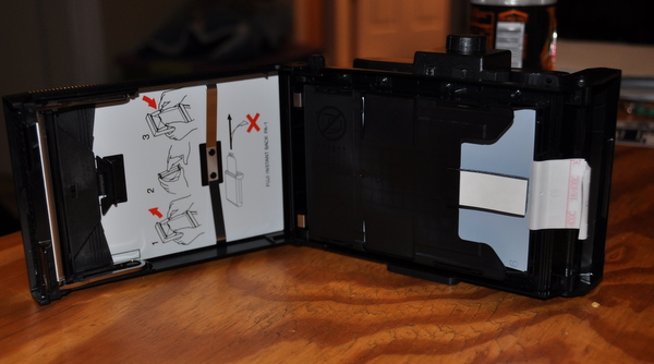 inside the Polaroid back