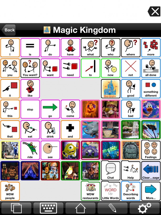 iPad Magic Kingdom page