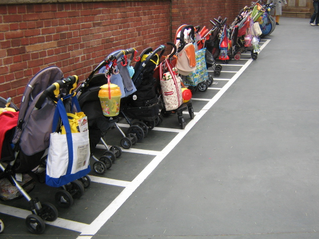 Japan stroller parking