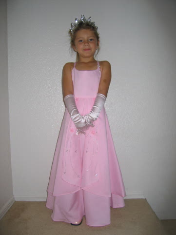 Joelle trying on her formal for the cruise