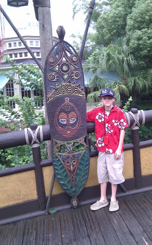 John at entrance to Adventureland