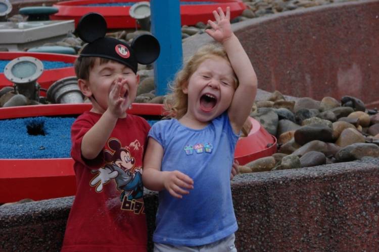 Jumping water fountains at Imagination