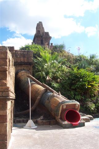 Kid's slide at the Dig Site.