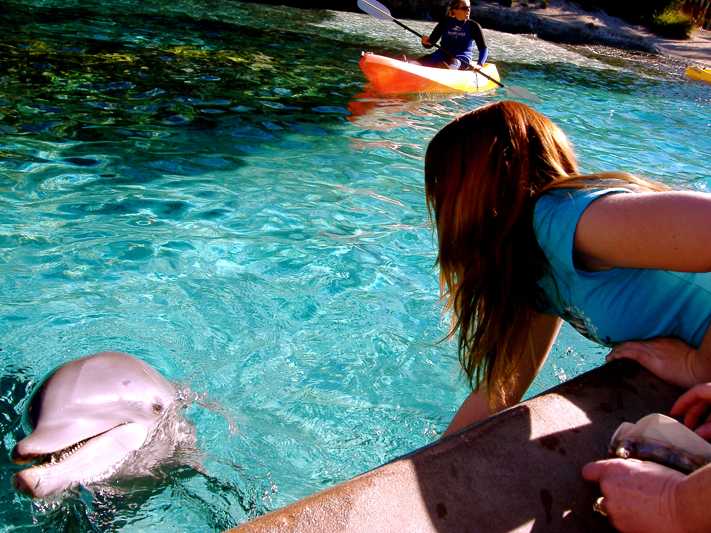 Kinz with the dolphin at SW