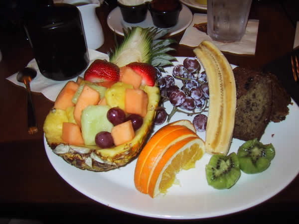 Kona breakfast fruit plate