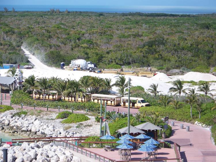 Last tram from Castaway Cay