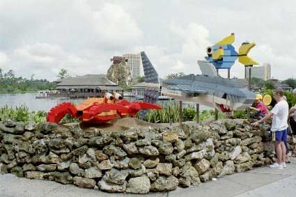 Lego shark and crab