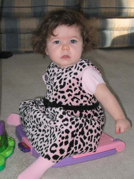 Lily in her new dress