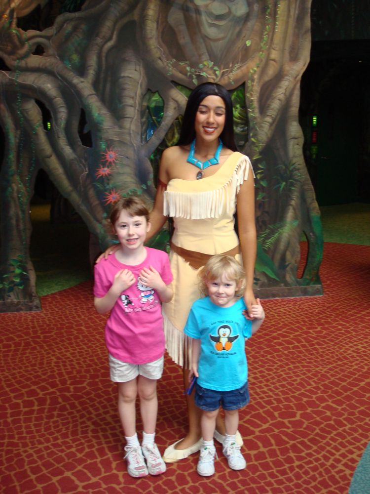 Lindsay and Abbey with Pocahontas.