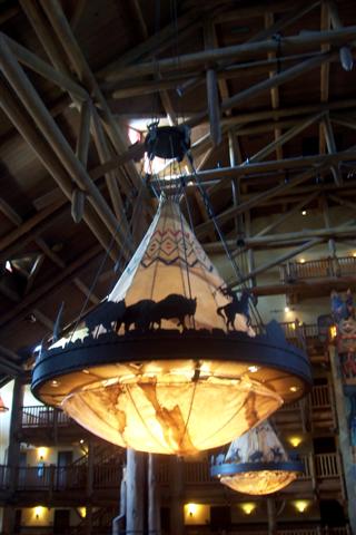 Lobby chandelier.