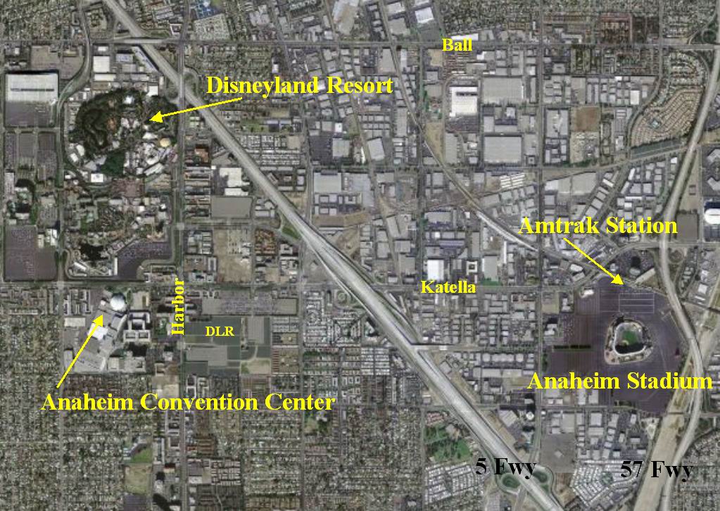 Map of Anaheim