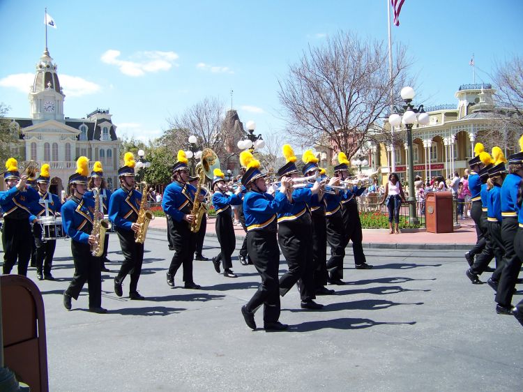 Marching band in parade at MK -3/20/2010