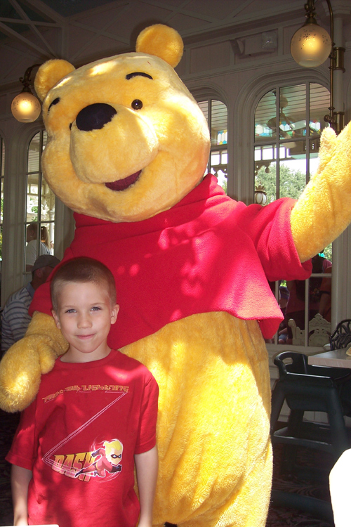 Matthew with Pooh