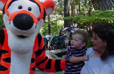Max isn't too sure about that big Tigger!