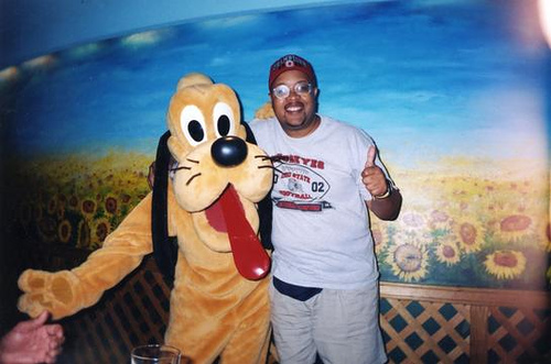 Me and Pluto at the Garden Grill Resturant Epcot
