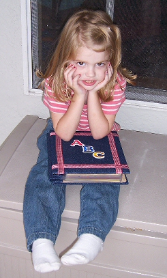 Megan and her ABC scrapbook