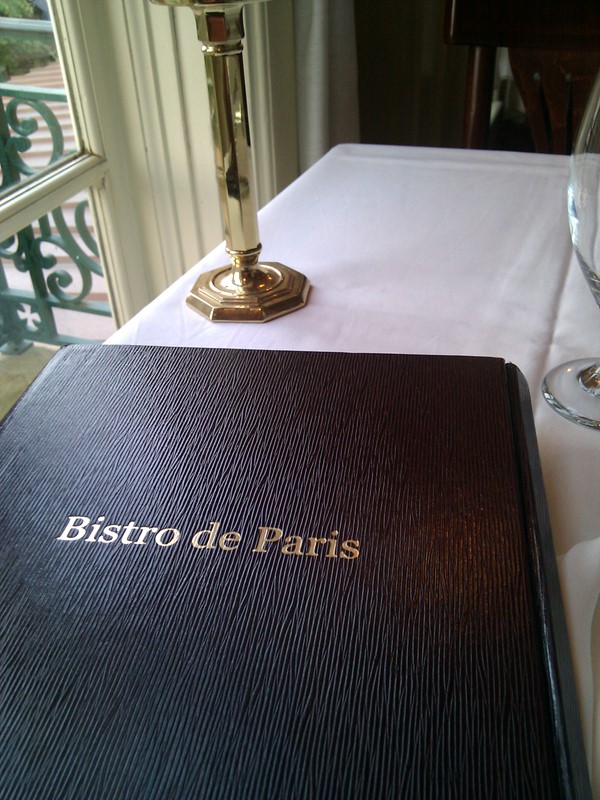 Menu Bistro de Paris