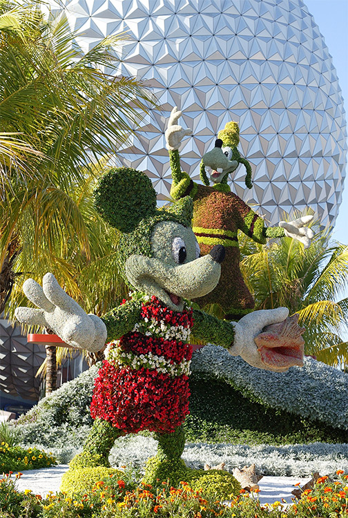 Mickey and Goofy - Flower & Garden