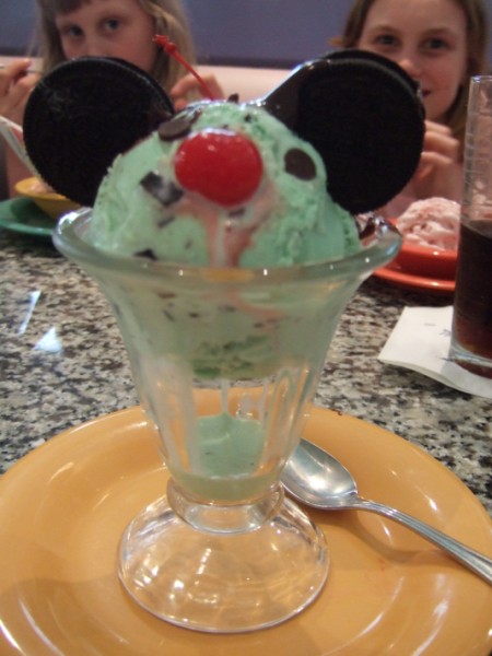 Mickey Mouse Sundae at Beaches and Cream