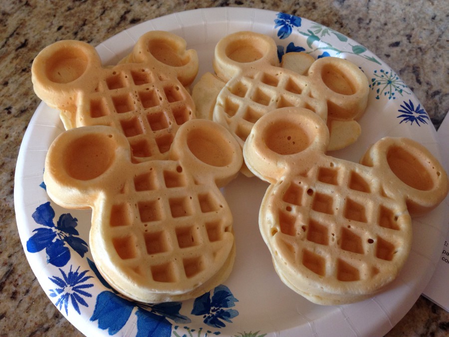 Mickey waffle at home