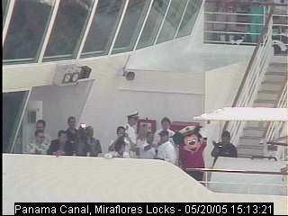Mickey waving from the Magic