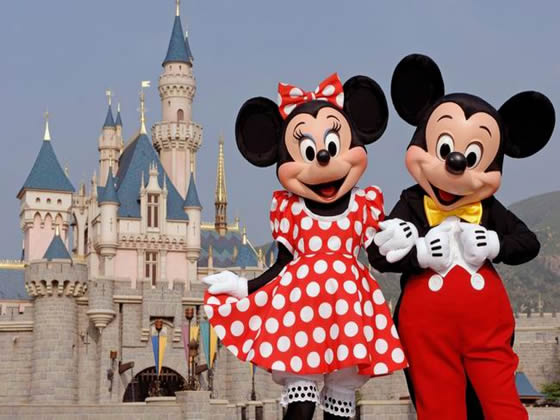Minnie and Mickey Mouse