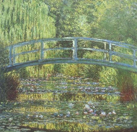 Monet Painting (Waterlilies and Japanese Bridge)