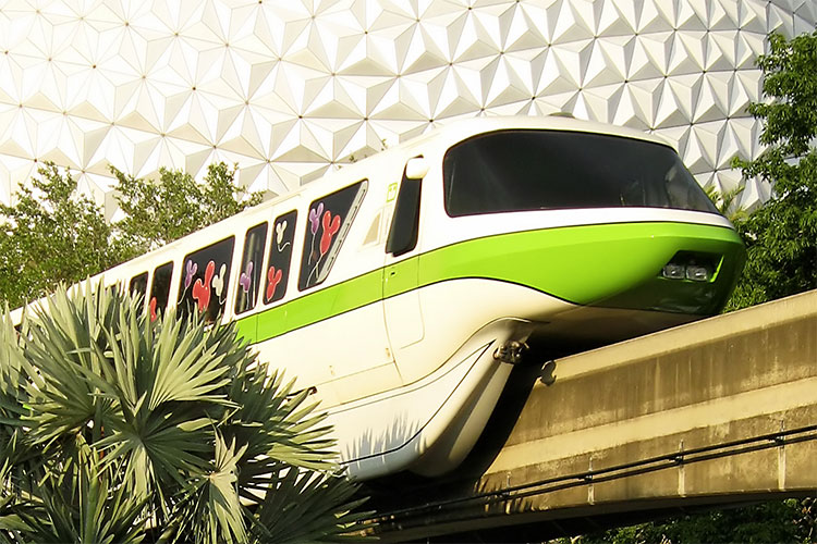 Monorail over by Living Seas