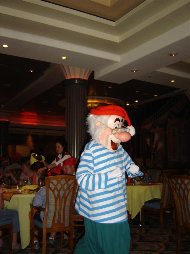 Mr. Smee making a run through dinner on Pirate Night