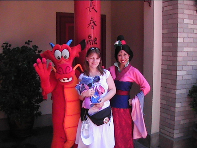 Mulan, Mushu, Stitch and me.