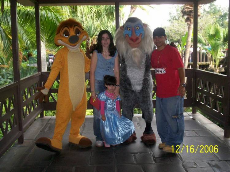 My family with Rafiki and Timon MK