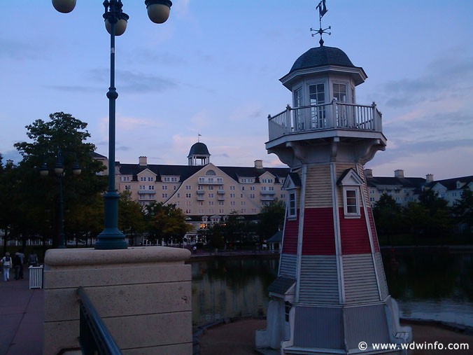 Newport Bay Club Lake Disney Perspective