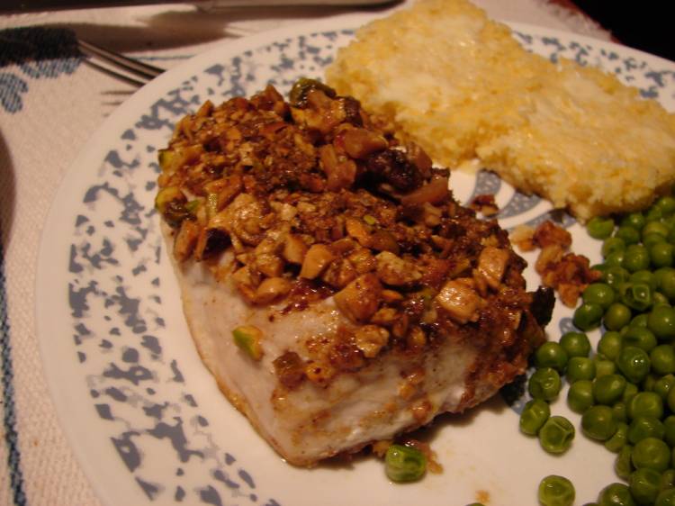 Nut-Crusted Mahi Mahi