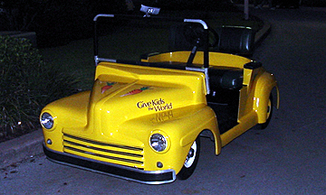 One of the golf carts at GKTW