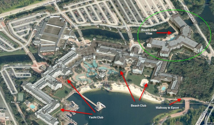 Overview of Yacht Club and Beach Club