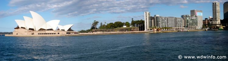 Panoramic view of the Sydney Opera House