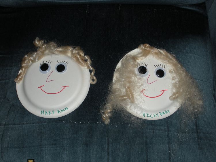 Paper plate Mary Ann and VickyBaby will be having lots of adventures in Dec