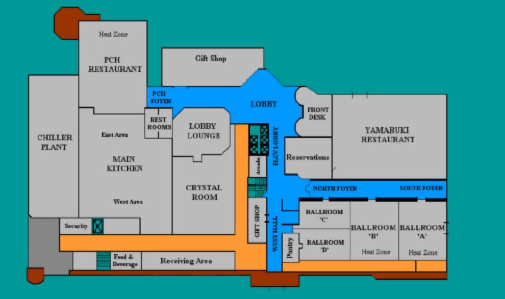 Paradise Pier Hotel - 1st Floor Layout