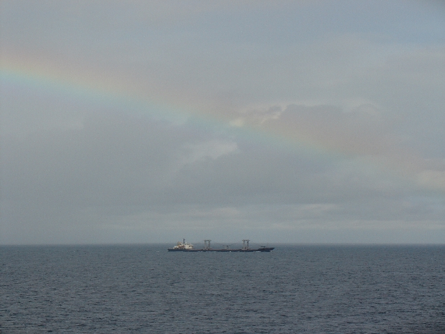 Passing Ship and Rainbow
